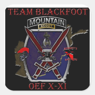 Cuadrada Pegatina Team Blackfoot