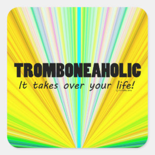 Cuadrada Pegatina Tromboneaholic Life Square