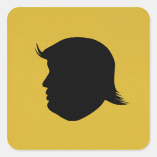 CUADRADA PEGATINA TRUMP SILHOUETTE