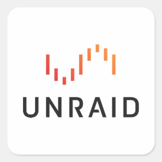 Cuadrada Pegatina Unraid
