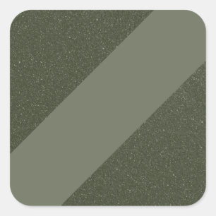 Cuadrada Pegatina Verde Musgo con Raya Diagonal