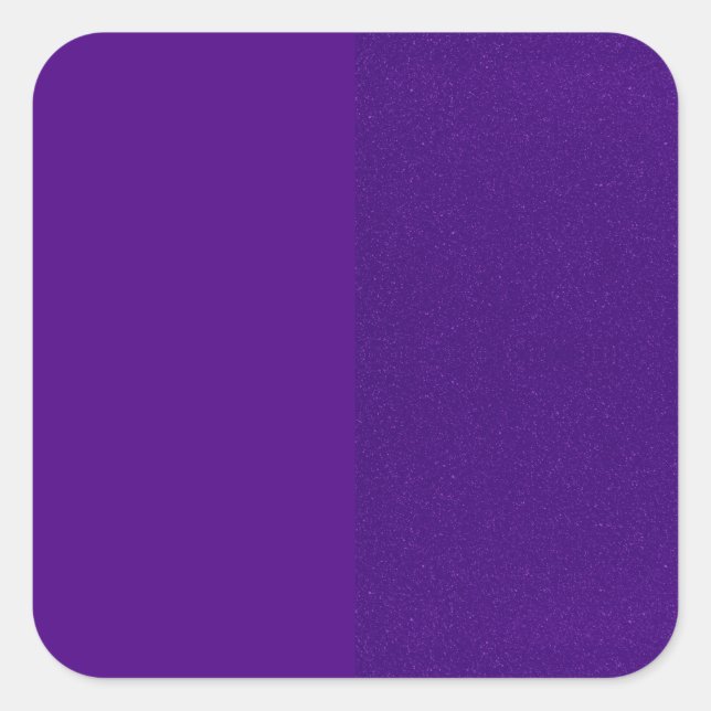 Cuadrada Pegatina vertical de textura dividida morada – Per (Anverso)