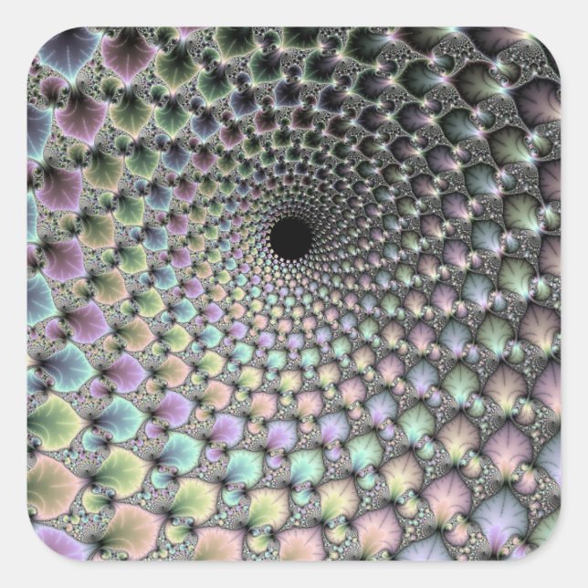 Cuadrada Pegatina Vortex (Anverso)