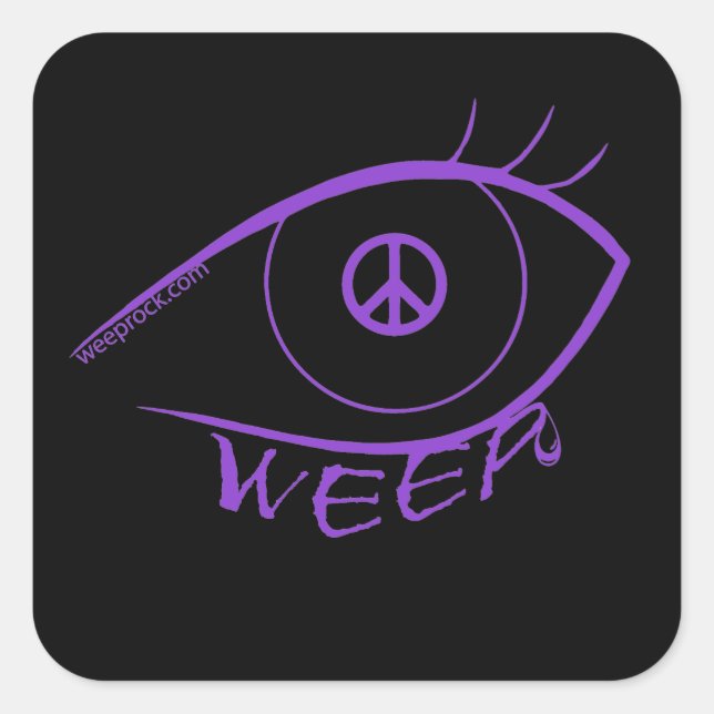 CUADRADA PEGATINA WEEP (Anverso)