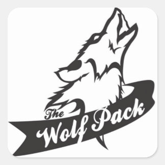 Cuadrada Pegatina WolfPack