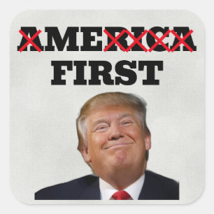 Cuadrada Pegatina (Yo Primero) Trump