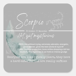 Cuadrada Pegatina zodiaco - Escorpio