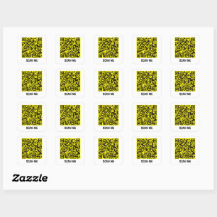 Cuadrada Personalizable código QR SCAN ME Pegatina cuadrado