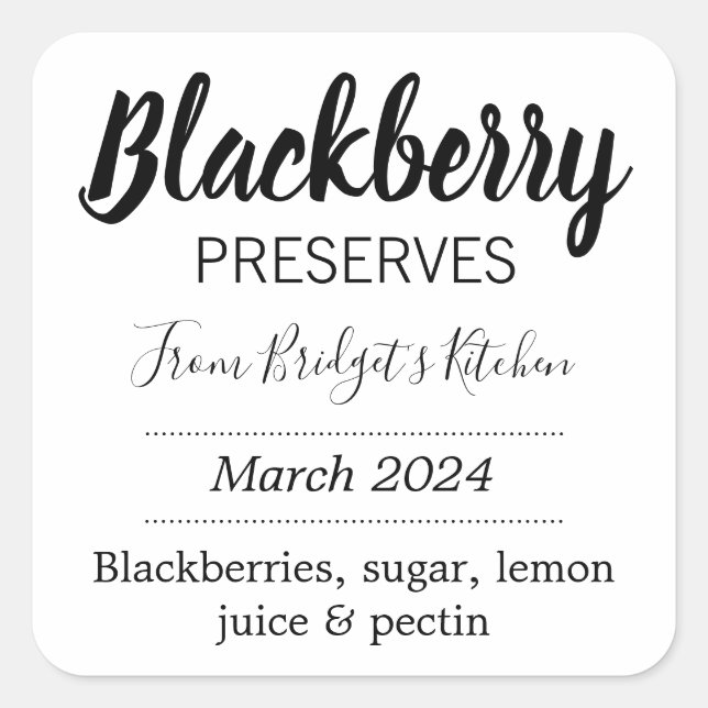 Cuadrada Personalizable Preserve BL_03sq Square Pegatina (Anverso)