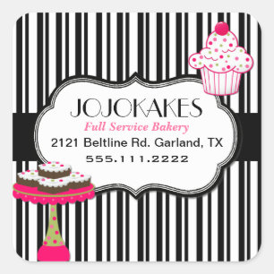 Cuadrada Personalizado dulce Pegatina de panadería
