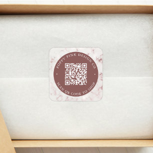 Cuadrada Personalizado elegante de mármol moderno Pegatina