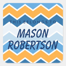 Personalizado Esto Pertenece A Square Pegatina