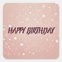 Cuadrada Personalizado personalizado Pegatina de cumpleaños
