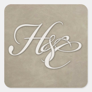 Cuadrada Personalizado taupe pegatina