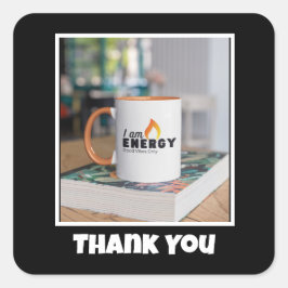 Cuadrada Personalizar Pegatina de Photo Square