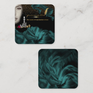 Cuadrada  personalizar tarjeta de visita de belleza 