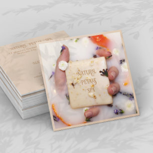 Cuadrada Petals Bath Spa tarjeta de visita