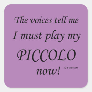 Cuadrada Piccolo Voices dice que debe jugar al Pegatina cua