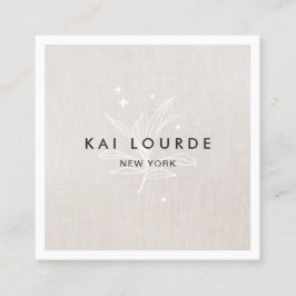 Cuadrada Planta deja tarjeta de visita de Beige Square