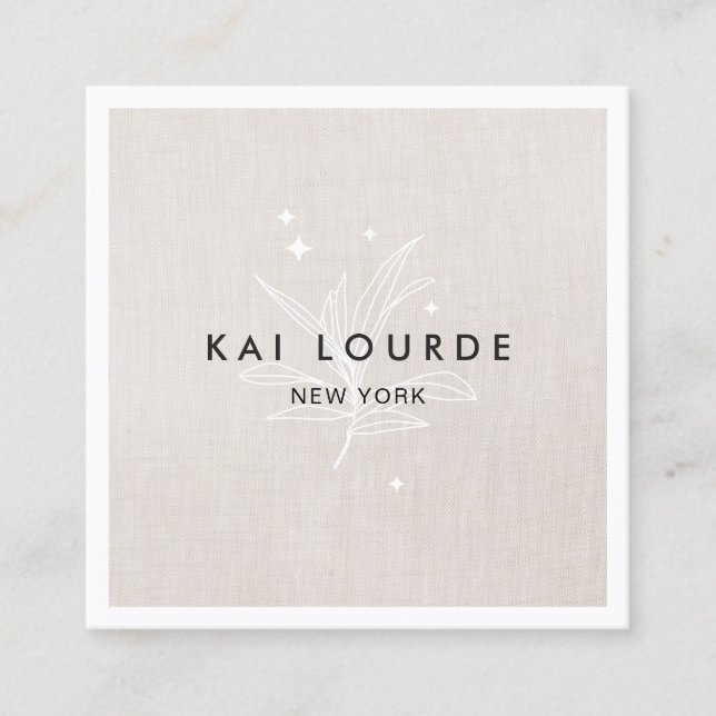Cuadrada Planta deja tarjeta de visita de Beige Square (Anverso)