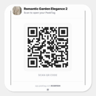 Cuadrada Plantilla de pegatina QR PeekTag