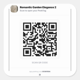 Cuadrada Plantilla de pegatina QR PeekTag