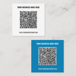 Cuadrada Plantilla de Tarjeta de Visita con Código QR Promo