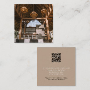 Cuadrada Plantilla moderna de tarjeta de visita de fotos de