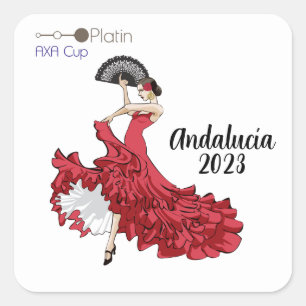 Cuadrada Plátano, Pegatina de la Copa AXA (Andalucía)-Negro