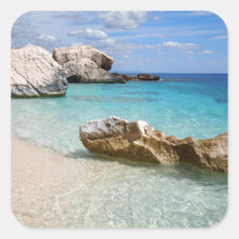 Cuadrada Playa Cala Mariolu, pegatina de Cerdeña