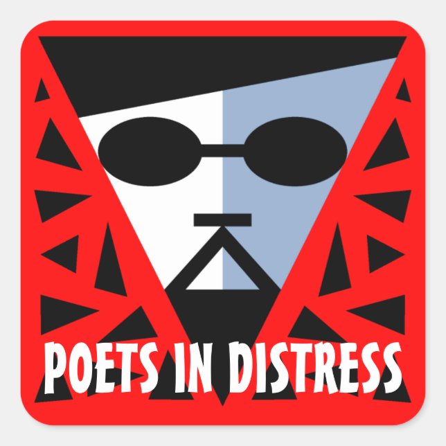 CUADRADA POETAS EN PROBLEMAS PEGATINA DE GUAY DADDY (Anverso)
