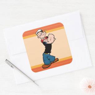 Cuadrada Popeye Pegatina