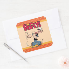 Cuadrada Popeye Pegatina