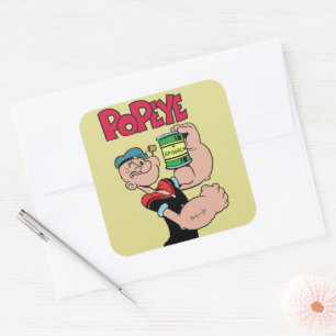 Cuadrada Popeye Pegatina