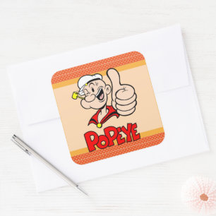 Cuadrada Popeye Pegatina