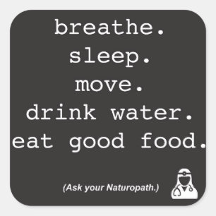 Cuadrada Pregunte a su Pegatina Naturopath