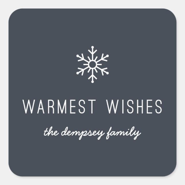 Cuadrada Primer Pegatina de nieve - Armada (Anverso)