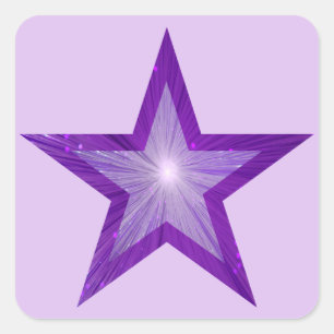 Cuadrada Púrpura estrella pegatina cuadrado pálido púrpura