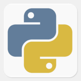 Cuadrada Python Pegatina