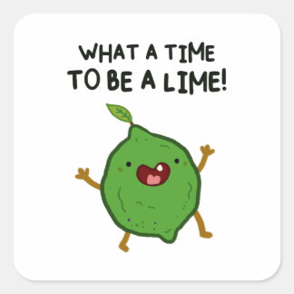 Cuadrada Qué Momento Para Ser Pegatina De Un Pun De Fruta A