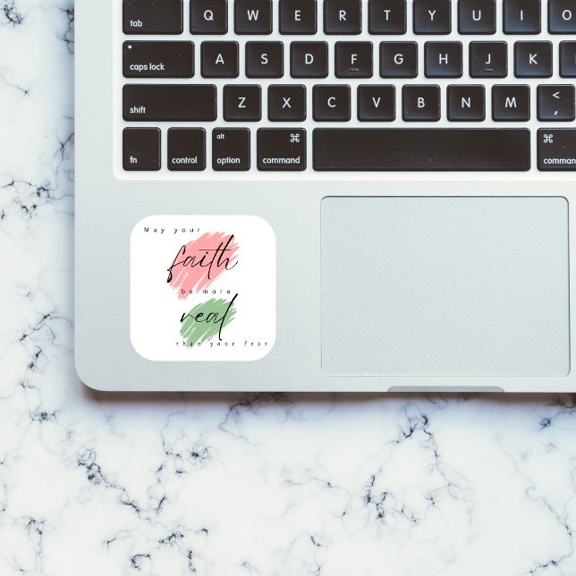 Cuadrada Que tu fe | pegatina cristiano | Religioso (Subido por el creador)