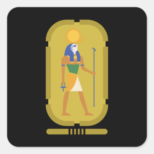 Cuadrada Ra God of the Sun Square Pegatina