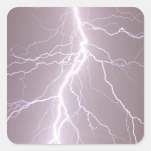 Cuadrada Rayo en huelga - Pegatina