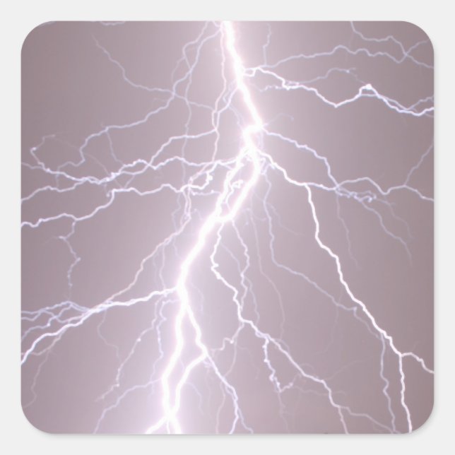 Cuadrada Rayo en huelga - Pegatina (Anverso)