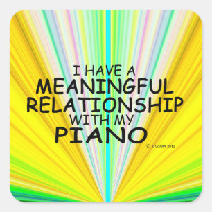 Cuadrada Relación significativa Pegatina de Piano Square
