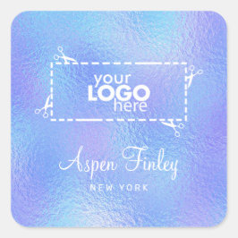 Cuadrada Relieve metalizado irlandés falso Pegatina cuadrad