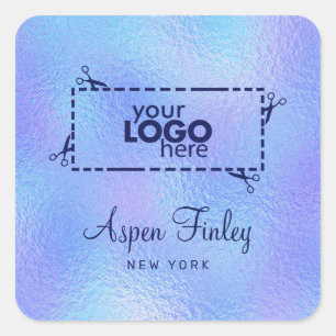 Cuadrada Relieve metalizado irlandés falso Pegatina cuadrad