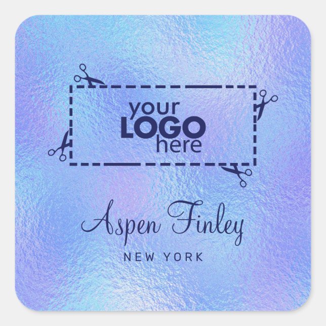 Cuadrada Relieve metalizado irlandés falso Pegatina cuadrad (Anverso)