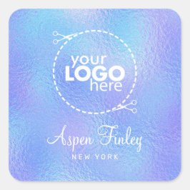 Cuadrada Relieve metalizado irlandés falso Pegatina cuadrad