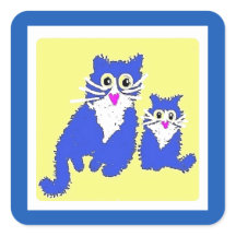 Rescate animal para Ucrania, Pegatina cuadrado